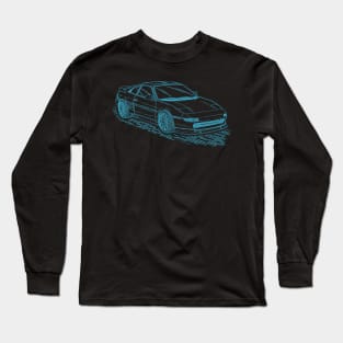 Toyota MR2 SW20 Lineart Blueprint Long Sleeve T-Shirt